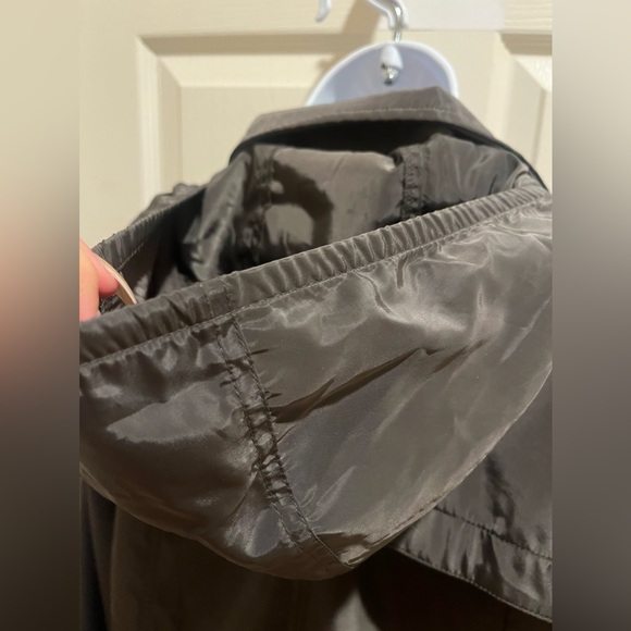 Khaki hooded raincoat - Picture 7 of 12